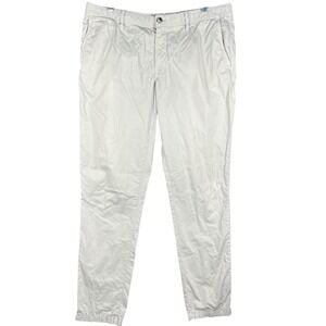 J.Lindeberg Chino Pants Mens 33 Light Gray Chaze Deco Super Satin Slim Fit